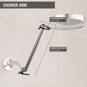 img 2 attached to 🚿 Enhance Your Shower Experience with Delta Faucet 10-inch Adjustable Extension Shower Arm in Chrome UA902-PK