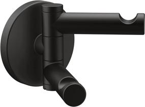 img 3 attached to Moen Align YB0402BL Double Swivel Robe Hook in Matte Black - Modern Design