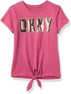 dkny girls t shirts red violet logo