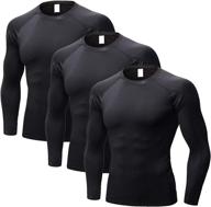 👕 men's cooling shirts bundle: 3-pack long sleeve athletic tees with sun protection логотип