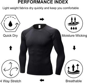 img 2 attached to 👕 Men's Cooling Shirts Bundle: 3-Pack Long Sleeve Athletic Tees with Sun Protection