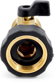 img 3 attached to 💧 Camco 20222: Brass Connector Stainless Steel Shutoff Valve with Easy Grip Handles – Connects to Standard Water Hose Effortlessly