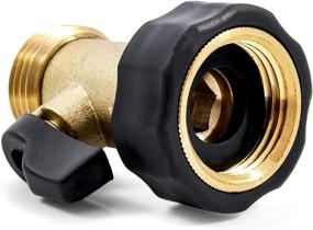 img 1 attached to 💧 Camco 20222: Brass Connector Stainless Steel Shutoff Valve with Easy Grip Handles – Connects to Standard Water Hose Effortlessly