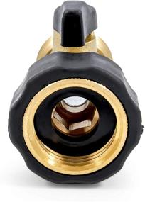 img 2 attached to 💧 Camco 20222: Brass Connector Stainless Steel Shutoff Valve with Easy Grip Handles – Connects to Standard Water Hose Effortlessly