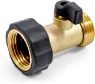 💧 camco 20222: brass connector stainless steel shutoff valve with easy grip handles – connects to standard water hose effortlessly logo