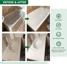 img 2 attached to NADAMOO Bathtub Refinishing Kit: Easy DIY Sink, Tub, and Tile Repair 🛁 for Porcelain Enamel, Acrylic, and Fiberglass - Semi-matte White Bright Tub Coating [3kg]