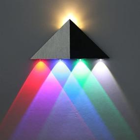 img 4 attached to 🎥 Enhance Your Theater Experience with Lightess Up Down Wall Lights: Modern Triangle Shape Mini Lamp for Movie Room, Multiple Color 5W LED Spotlight Lighting