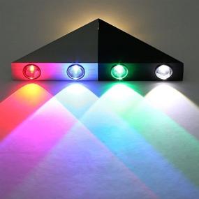 img 3 attached to 🎥 Enhance Your Theater Experience with Lightess Up Down Wall Lights: Modern Triangle Shape Mini Lamp for Movie Room, Multiple Color 5W LED Spotlight Lighting