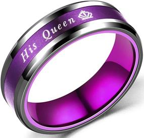 img 1 attached to Stainless Couples Wedding Anniversary Promise Women's Jewelry