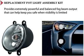 img 3 attached to Fog Light Assembly Kit for Toyota RAV4 Avalon Yaris Camry Solara Highlander Corolla Matrix Venza Prius, Lexus LX570 RX350 RX450h HS250h GS350 2006-2013 - Driver & Passenger Side, H11 12V 55W Bulbs Included