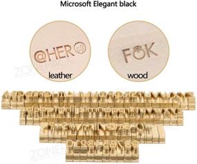 img 3 attached to ZONEPACK Copper Brass Stamping Flexible Letters Numbers Alphabets Symbols Characters Molds - Hot Foil Stamping Machine Engraving Molds (Microsoft Elegant Black)