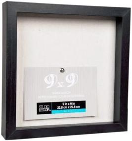 img 2 attached to Studio Decor Heavy Duty Wood Frame - 1" Depth Shadow Box Display Case for Nursery, Wedding, Graduation - Black (9"x9")