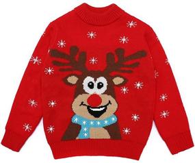 img 4 attached to Childrens Toddlers Crewneck Turtleneck Christmas Boys' Clothing