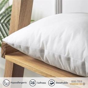 img 3 attached to 🛋️ Phantoscope 18 x 18 Pillow Inserts: Set of 4 Hypoallergenic Square Form Decorative Throw Pillow Inserts for Couch & Sham – 18-Inch Cushion Stuffer