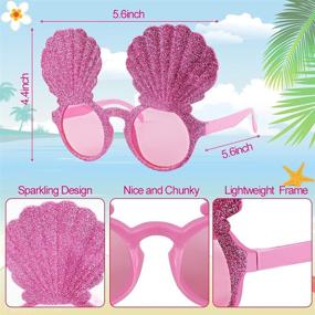 img 3 attached to 🏝️ Christmas Luau Party Sunglasses Set - 9 Fun Hawaiian Eyeglasses for Tropical Fancy Photo Booth Props, Summer Pool Party, Beach Themed Costume Accessories - Ideal Supplies for Kids and Adults Dress-up