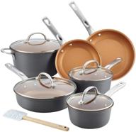 🍳 ayesha curry 11-piece home cookware set in brown sugar - kitchenware collection logo