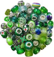 📿 european spacer beads: glass & metal resin with rhinestones - diy jewelry making supplies, 60pcs logo