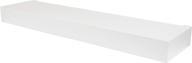 📦 high &amp; mighty 515607 contemporary 24&#34; floating shelf supports up to 20lbs, effortless tool-free dry wall mounting, flat, retail packaging, white logo
