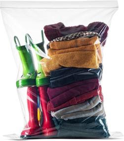 img 3 attached to 20 Count Regular Roaster Storage Bags - 16x18, 3.5 Gallon Large & Strong Clear Zipper Top Bags