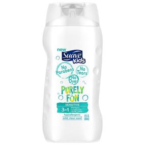 img 4 attached to 🧴 Suave Kids Purely Fun Sensitive 3-in-1 Shampoo, Conditioner & Body Wash - 12 oz