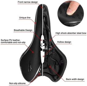 img 1 attached to 🚲 Premium Comfort Bike Seat for Men and Women | Gel Padded Saddle for Mountain and Road Bicycles | Waterproof, Shock Absorbing, and Pain-Relieving Design – Grey