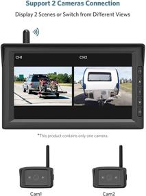 img 1 attached to 📷 BOSCAM K10 RV Wireless Backup Camera System: 7 Inch HD Monitor, Night Vision, Supports 2 Cameras – Perfect for RVs, Trailers, Trucks, and Motorhomes