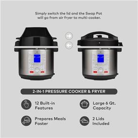 img 2 attached to 🍳 ChefWave Swap Pot 12-in-1 Pressure Cooker and Air Fryer: The Ultimate Multi-Cooking Appliance with 6 Quart Capacity