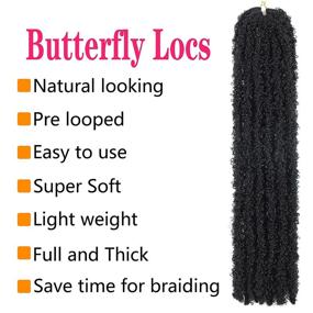 img 1 attached to Butterfly Crochet Distressed Pre Looped Extensions