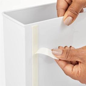 img 2 attached to 📦 mDesign Plastic Storage Organizer Bin for Kitchen Shelf, Countertop, Cabinet, or Pantry Organization - Space Saving Solution for Sandwich Bags, Plastic Wrap, and Linge Collection - 4 Pack - White