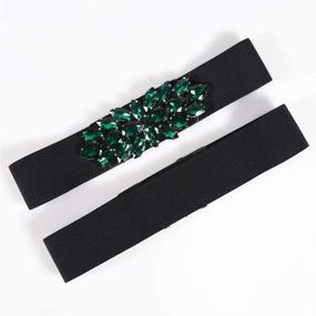 img 2 attached to 💎 Dorchid Rhinestone Women's Waistband: Adjustable Belt with Interlocking Accessories