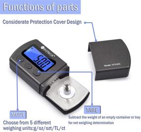 img 1 attached to Neoteck Цифровые весы для замера силы стилуса проигрывателя с голубой подсветкой ЖК-дисплея - точность 0,01 г/5,00 г для идеальной настройки тонарма и фоно картриджа