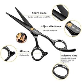 img 3 attached to 🔪 Профессиональный набор ножниц для стрижки волос - нержавеющая сталь - для мужчин, женщин и животных - включает разреживающие ножницы - идеально подходит для парикмахерской, салона и домашнего использования.