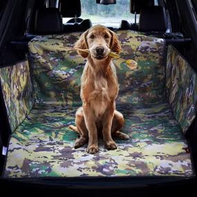 img 4 attached to Kingcamp SUV Cargo Liner for Dogs - Car Boot Protector Liners for Dog Car Boot 🐶 Covers in Cars & Trucks - Non-Slip, Waterproof, Machine Washable - Universal Fit with Bumper Flap Protector