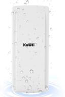 kuwfi outdoor 4g lte wifi router with 48v poe adapter - weatherproof 4g lte cpe router with sim card slot. supports b2/b4/b5/b12/b17 network bands. ideal for at&amp;t/t mobile - gateway/bridge/wireless isp mode supported. logo