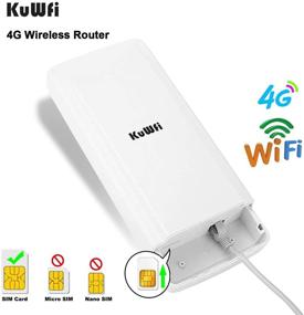 img 2 attached to KuWFi Outdoor 4G LTE WiFi Router with 48V POE Adapter - Weatherproof 4G LTE CPE Router with Sim Card Slot. Supports B2/B4/B5/B12/B17 Network Bands. Ideal for AT&amp;T/T Mobile - Gateway/Bridge/Wireless ISP Mode Supported.