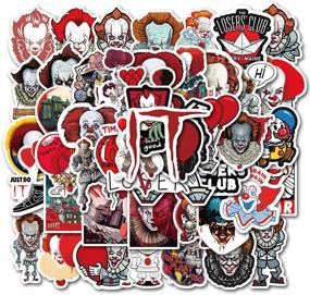 img 3 attached to 50Pcs Pack of Terror Movie Laptop Stickers - Cool Teen Water Bottle Travel Case Computer Wall Skateboard Motorcycle Phone Bicycle Luggage Guitar Bike Decals (It)
