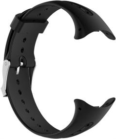 img 2 attached to 🏊 AWADUO Silicone Replacement Band for Garmin Swim Watch - Durable & Soft, Silicone Black Strap for Garmin Swim Watch GPS Smartwatch