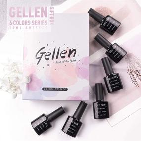 img 3 attached to 💅 Набор гель-лаков Gellen - вишневый тон: 6 цветов для потрясающего насыщенного маникюра - стартовый набор для гелевого маникюра дома, объемом 0,33 жидкой унции каждый.