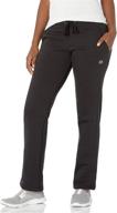 champion women's open bottom fleece pant logo