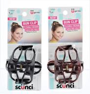 🌼 scunci bun clip: flexi-design for fabulous hold on thick hair, perfect for buns – available in versatile black and brown shades for vibrant color choices logo