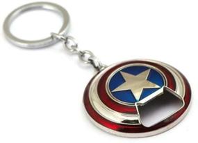 img 2 attached to Stylish Silver Nidavellir Captain America Keychain Bottle Opener with Shield Design