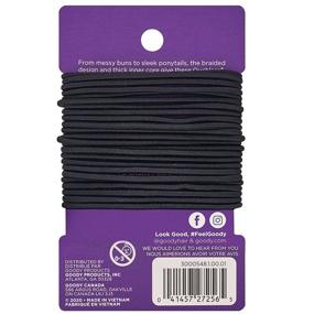 img 3 attached to 🔗 Goody Ouchless Women's Elastic Hair Tie - 29 Count, Black - 2MM for Fine to Medium Hair - Pain-Free Hair Accessories for Women | Ideal for Long-Lasting Braids, Ponytails, and More