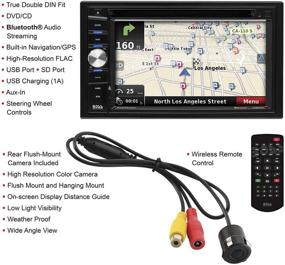 img 2 attached to 🚗 BOSS BVNV9384RC Автомобильная GPS-навигация и DVD-плеер: двойной дин, Bluetooth, 6,2-дюймовый сенсорный ЖК-экран, MP3 CD DVD USB SD, радио AM FM