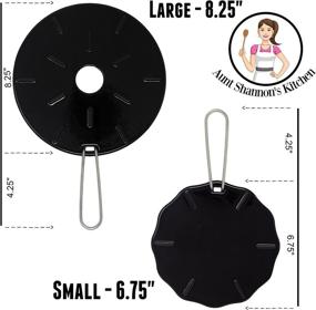 img 3 attached to 🔥 Premium Cast Iron Heat Diffuser Plate Set - Flame Reducer, 2 Sizes Included - Heat Guard, Simmer Ring & Heat Tamer - Pack of 2