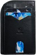 ultimate protection with midnight leather men's pocket wallet - blocking unwanted access to your accessories logo