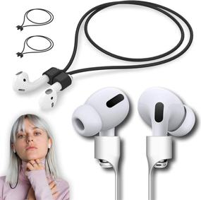 img 4 attached to Ультра-прочный магнитный ремешок для Airpods, противопотерянный шнур для спорта, аксессуары, совместимые с Airpods Pro/2/1 (3 черные)