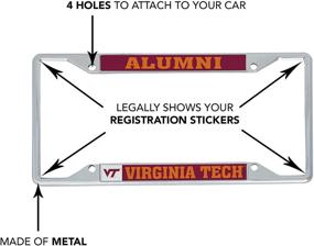 img 1 attached to Официально лицензированная рамка для номерного знака из металла Вирджинского Технологического Университета Хокис для выпускников