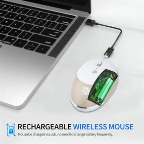 img 1 attached to 🖱️ Enhanced Mobility: 2.4G Wireless Mouse for Laptop MacBook iPad - USB Receiver Included!