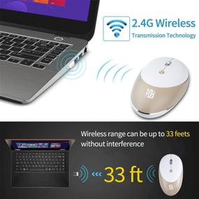 img 2 attached to 🖱️ Enhanced Mobility: 2.4G Wireless Mouse for Laptop MacBook iPad - USB Receiver Included!