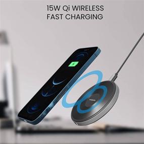 img 3 attached to 🔌 Techsmarter 15W Fast Charging Wireless Charger Pad | Qi Certified | Compatible with iPhone 13, 12, 11, X, XR, XS, 8 | Samsung Galaxy S21, S20, S10, S9, Note | LG V30, V35, V40, G7, G8